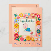 Personalisierte Geburtstagskarte Postkarte (Vorne/Hinten)