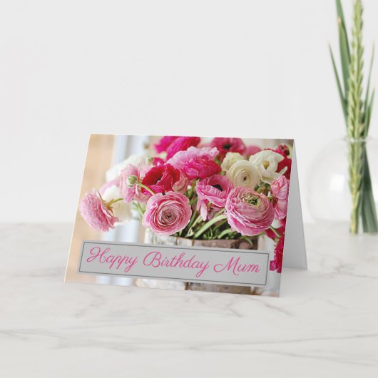 Personalisierte Geburtstagskarte - Shabby Chic Bou Karte (Vorderseite)