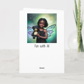 Personalisierte Geburtstagskarte von Mädchen Karte (Rückseite)