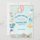 Personalisierte Geburtstagskarte von Mermaid Einladung (Vorderseite)