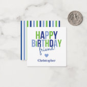 Personalisierte Geburtstagskarten Mitteilungskarte (Vorderseite/Rückseite Beispiel)