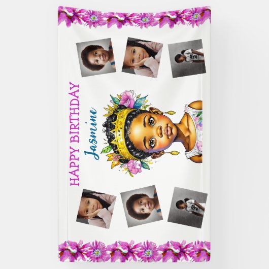 Personalisierte Geburtstagskurse Banner (Vertikal)