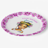 Personalisierte Geburtstagskurse Pappteller (Schrägansicht)