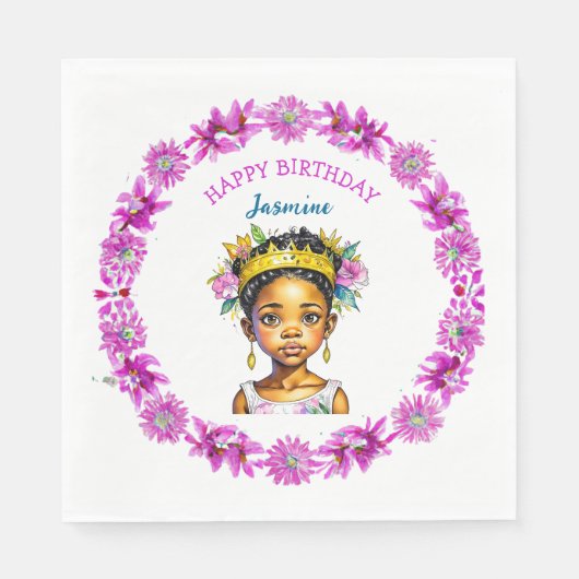 Personalisierte Geburtstagskurse Serviette (Vorderseite)