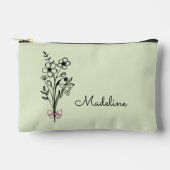 Personalisierte Geburtstagsmonate Blume Zubehörtasche (Vorderseite)