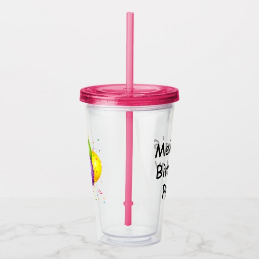 Personalisierte Geburtstagspartei Acryltrinkbecher (Rechts)