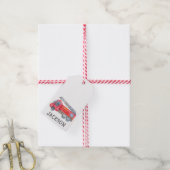 Personalisierte Geburtstagspartei für Feuerwehrfah Geschenkanhänger (Mit Garn)