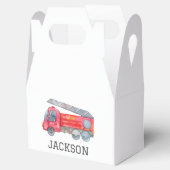 Personalisierte Geburtstagspartei für Feuerwehrfah Geschenkschachtel (Geöffnet)