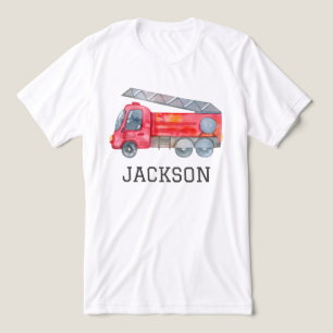 Personalisierte Geburtstagspartei für Feuerwehrfah Tri-Blend Shirt