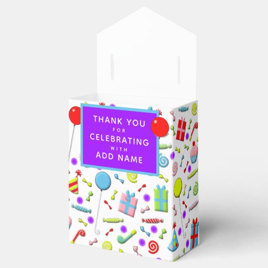 Personalisierte Geburtstagspartei Geschenkschachtel (Geöffnet)
