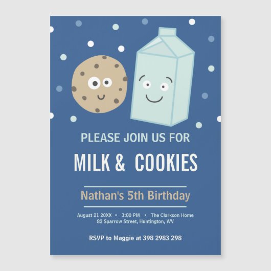 Personalisierte Geburtstagsparty Magneteinladung (Vorderseite)