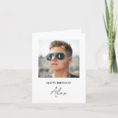 Personalisierte GeburtstagsSnapshot-Karte Karte (Vorderseite)