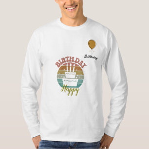 Personalisierte Geburtstagwünsche bestickte T - Sh T-Shirt