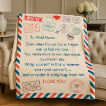 Personalisierte Gedenkendecke Geschenk - Luftpost-