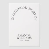 Personalisierte Gedenkfeier Pergament Einladungen (Vorderseite)