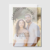 Personalisierte Gedenkfeier Pergament Einladungen (Versatz (Ehepaar))