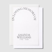 Personalisierte Gedenkfeier Pergament Einladungen (Versetzt)