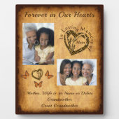 Personalisierte Gedenkgeschenke für Muttermundverl Fotoplatte (Vorderseite)