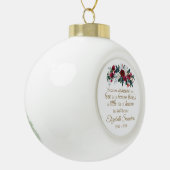 Personalisierte Gedenkgeschenke | Himmel auf unser Keramik Kugel-Ornament (Links)