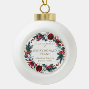 Personalisierte Gedenkgeschenke   In Love Memory 2 Keramik Kugel-Ornament