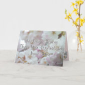 Personalisierte Gedenkkarte für den weißen Blossom Karte (Gelbe Blume)