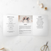 Personalisierte Gedenkordnung für den Dienst 6-Fot Dreifach-gefaltete Programmkarte (Innenseite)