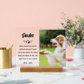 Personalisierte Gedenkstätte für Haustiere Acrylschild (Hochzeit)