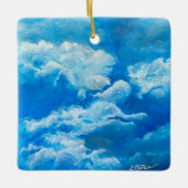 personalisierte Gedenkstätte "Himmlischer Wächter" Keramikornament (Vorderseite)