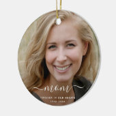 Personalisierte Gedenktafel für kundenspezifisches Keramik Ornament (Links)