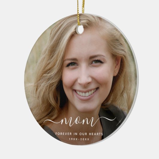 Personalisierte Gedenktafel für kundenspezifisches Keramik Ornament (Links)