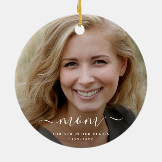 Personalisierte Gedenktafel für kundenspezifisches Keramik Ornament (Hinten)