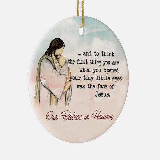 Personalisierte Gedenktafel Keramik Ornament (Rechts)