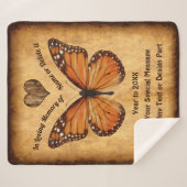 Personalisierte Gedenktafel, Monarchschmetterling Sherpadecke (Vorderseite (Horizontal))