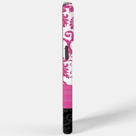 Personalisierte gedruckte Lilie in Rosa Damaske Case-Mate iPhone Hülle (Rückseite / Rechts)