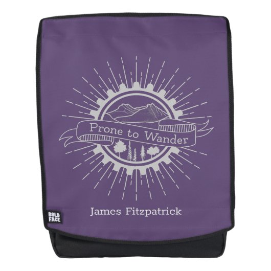 Personalisierte Gefahr für Wander-Reisende Rucksack (Vorderseite)