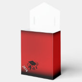 Personalisierte Gefälligkeitsbox in Schwarz und Ro Geschenkschachtel (Geöffnet)