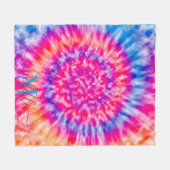 Personalisierte Gefärbte Krawatte Fleecedecke (Vorderseite (Horizontal))