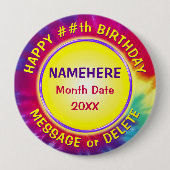 Personalisierte Gefärbte Krawatte Gastgeschenke fü Button (Vorderseite)