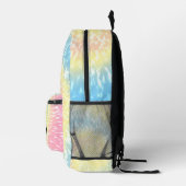 Personalisierte Gefärbte Krawatte Hippy Swirl Bedruckter Rucksack (Rechts)