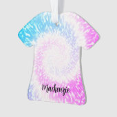 Personalisierte Gefärbte Krawatte Hippy Swirl T-Sh Ornament (Vorderseite)