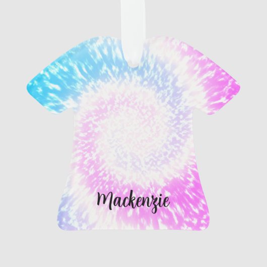 Personalisierte Gefärbte Krawatte Hippy Swirl T-Sh Ornament (Rückseite)