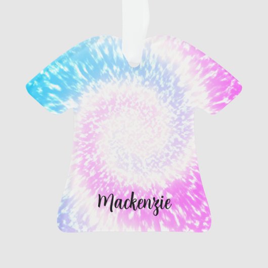 Personalisierte Gefärbte Krawatte Hippy Swirl T-Sh Ornament (Vorderseite)