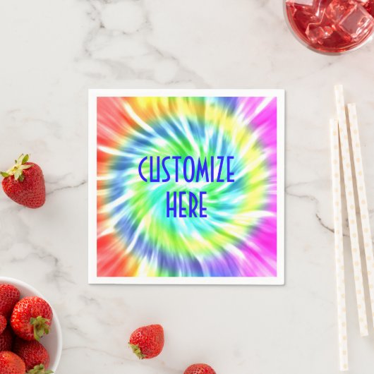 Personalisierte Gefärbte Krawatte Papier Napkin Serviette (Beispiel)