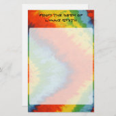 Personalisierte gefärbte Krawatte stationär Briefpapier (Vorne/Hinten)