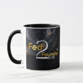 Personalisierte "Gefüttert2Founder" Galaxy-Tasse Tasse (Links)