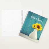 Personalisierte gegossene Sonnenblume Planer (Anzeige)