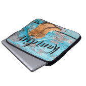 Personalisierte Gehäuse Blue Wood Barn Door Boots Laptopschutzhülle (Vorne Knopf)