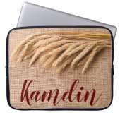 Personalisierte Gehäuse-Wheat auf Burlap Sack Coup Laptopschutzhülle (Vorderseite)