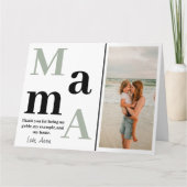 Personalisierte geklappte Grußkarte für den Mutter Karte (Vorderseite)