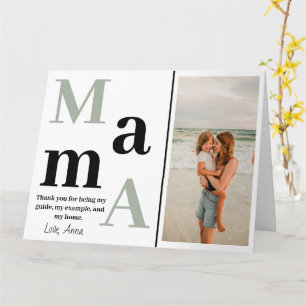 Personalisierte geklappte Grußkarte für den Mutter Karte